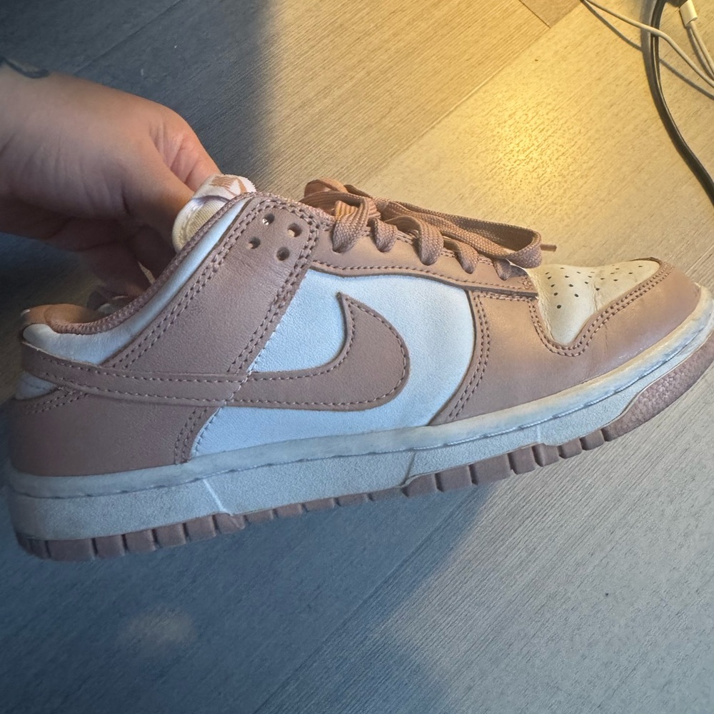 Nike Tan and White Sneakers with Classic Silhouette